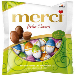 Продуктови Категории Шоколади Merci шоколадови яйца 19 бр.120 гр